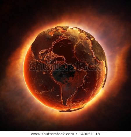 Zdjęcia stock: Earth Burning After A Global Disaster