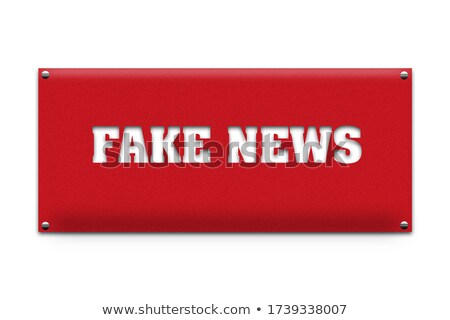 Foto stock: Fake - Inscription On Red Rubber Stamp