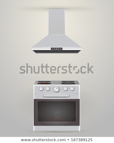 Foto d'archivio: Illustration Of Stove And Extractor
