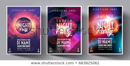 Stok fotoğraf: Party Club Flyer For Music Event