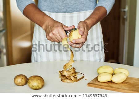 Stock fotó: Peeled Potatoes