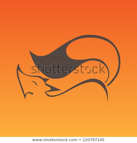 Zdjęcia stock: Fox Sign In Curve Lines