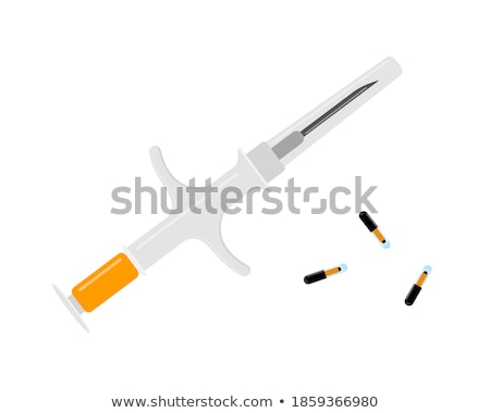 Foto stock: Syringe And Animal Id