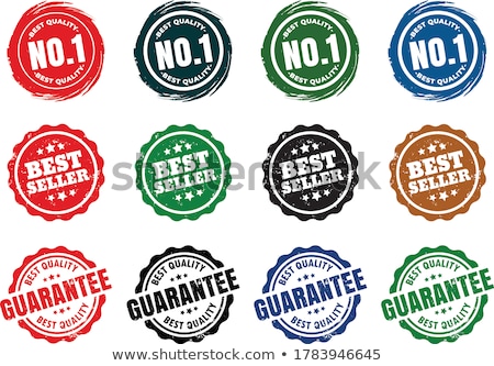 Foto stock: Vector Number One Quality Guaranteed Green Seal Vector Icon