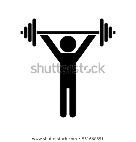 Stockfoto: Figure Weightlifter Dumbbells