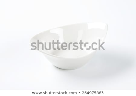 Stock fotó: Deep Oval Porcelain Dish