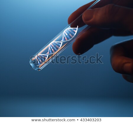 ストックフォト: Shiny Test Tube Abstract Blue Background