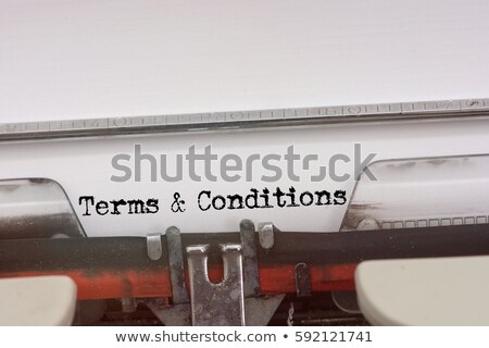 Сток-фото: Terms And Conditions On Typewriter