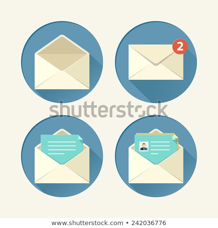 Foto d'archivio: Business Correspondence - Flat Design Style Colorful Illustration