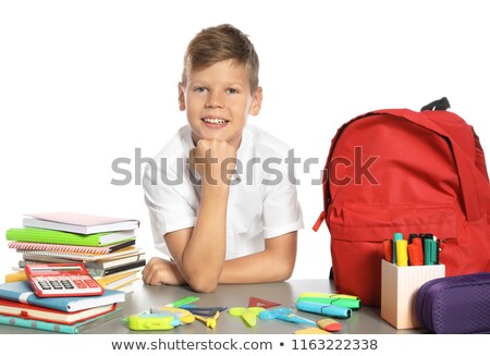 Zdjęcia stock: Boy School Supplies