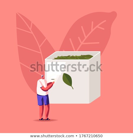 Foto stock: Male Smiling Standing Calmly Vector Illustration