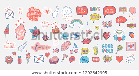 Stockfoto: Rainbow Hands With Hearts Love Is Love Vector Illustration