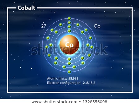 Stok fotoğraf: Chemist Atom Of Cobalt Diagram