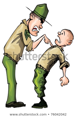 Foto stock: Men Soldier Discipline Illustration