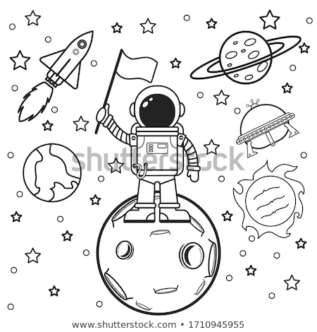 [[stock_photo]]: Space Theme With Aliens And Ufo