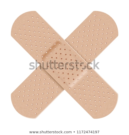 Stockfoto: Medical Plaster Of Human Color On A White Background