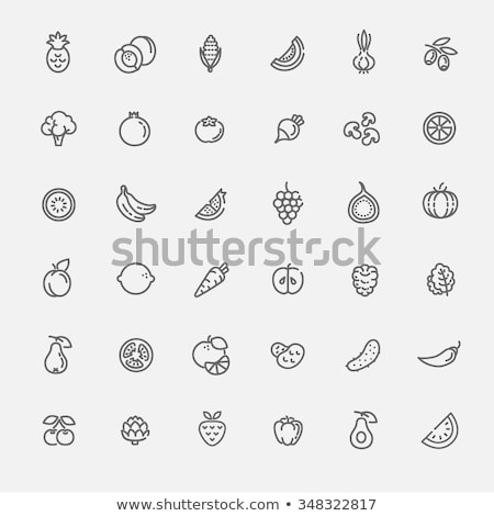Stock foto: Fruit And Vegetable Icons