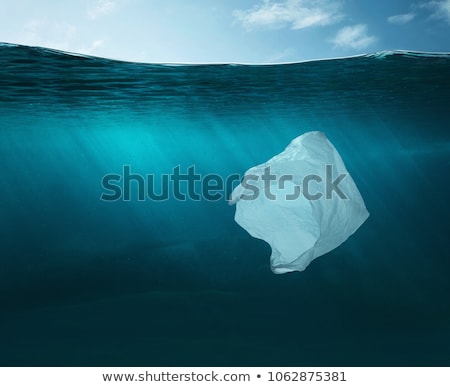 Stock fotó: Water Pollution With Plastic Bags In River