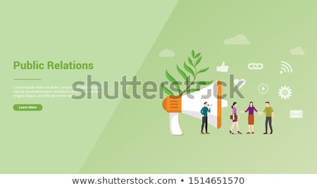 Stock photo: Public Relations Concept Landing Page