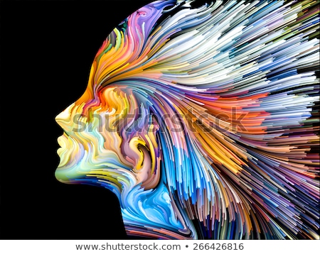 Stock foto: Human Head With Swirls