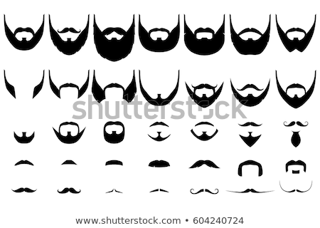 Foto stock: Ector · de · estilos · de · bigote · y · barba