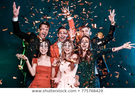 Foto stock: Best Friends Having A New Year Party