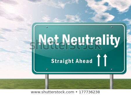 Foto stock: Internet Neutrality On Highway Signpost