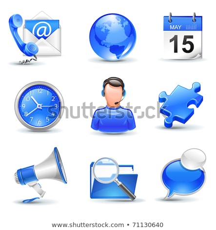 Internet News On Blue Puzzle Stock photo © Kraska