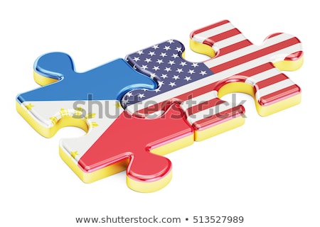 Stock foto: Usa And Philippines Flags In Puzzle