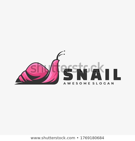 Stock fotó: Illustration With Snail And House