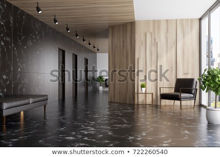 Stok fotoğraf: Hotel Lobby With Elevator Space