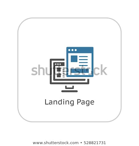 Stok fotoğraf: Landing Page Icon Flat Design