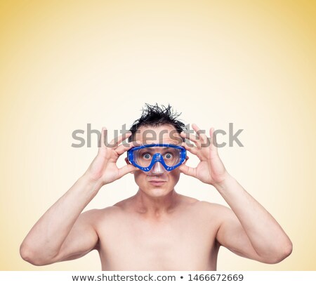 Stock photo: Man Wearing Swimming Goggles