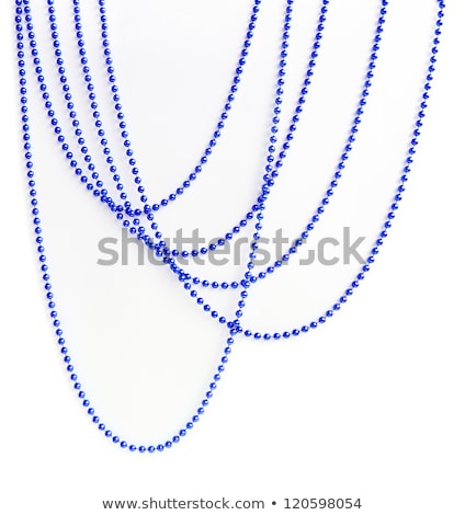 [[stock_photo]]: Blue Glass Beads Hanging Background