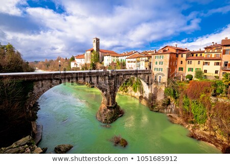 Foto stock: Italian Heritage In Cividale Del Friuli Natisone River Canyon An