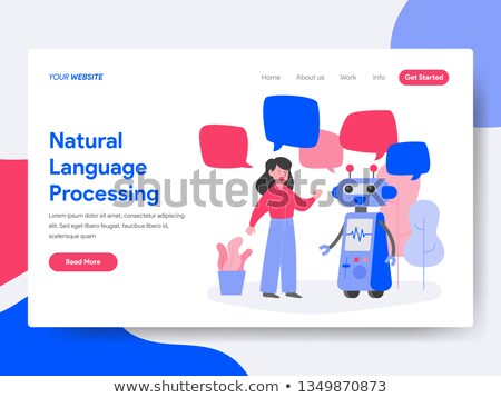 Foto stock: Natural Language Processing Concept Landing Page