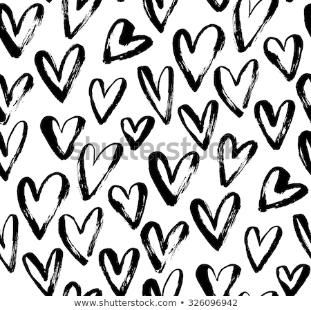 Foto stock: Seamless Pattern With Valentine Grunge Hearts