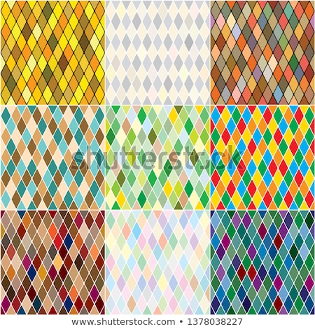 Foto d'archivio: Harlequins Polychromatic Mosaic Patchwork Multi Colored Seamless Patterns Set Of 9 Colorful Tiles