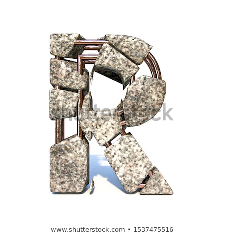 Foto stock: Concrete Fracture Font Letter I 3d