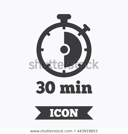 Сток-фото: Thirty Minutes Timer Simple Black Icon