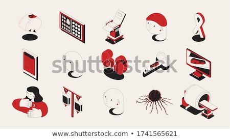 Stockfoto: Cancer Human Disease Isometric Icons Set Vector