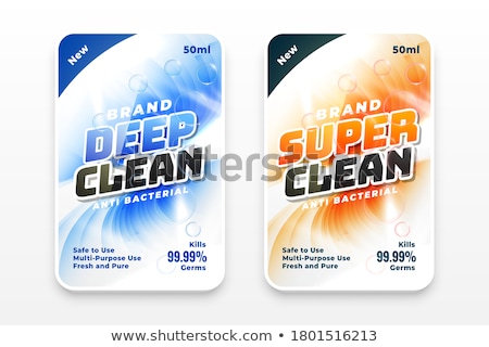 ストックフォト: Detergent Cleaner And Disinfectant Labels Set Of Two