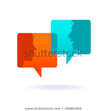 Stock photo: Speech Bubbles With Faces Vector