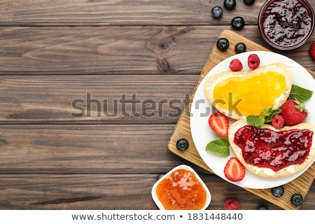 Stockfoto: Tasty Breackfast With Toast And Marmelade On Table