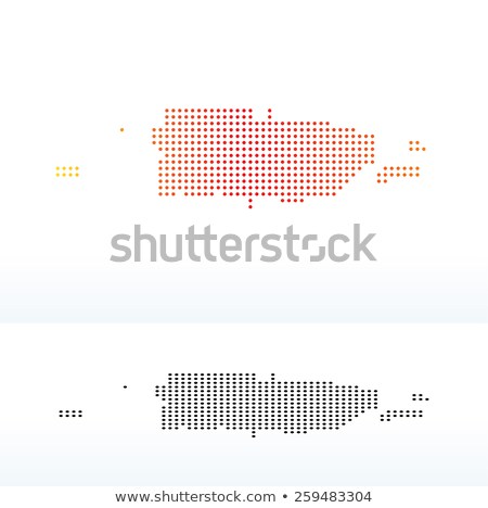 Stockfoto: Map Of Freely Associated State Puerto Rico With Dot Pattern