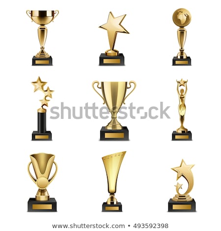 Foto stock: Golden Award Trophy Vector Illustration