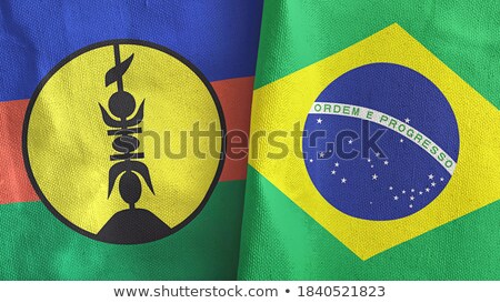 Stock photo: Brazil And New Caledonia Flags