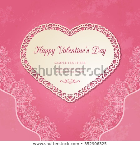 Stock photo: Valentines Day Lacy Frame Eps 10