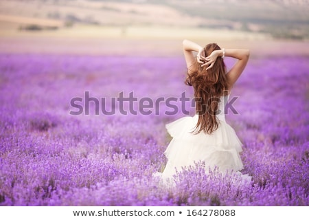 Foto d'archivio: Beautiful Girl In A Wedding Dress With Long Hair