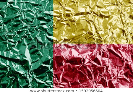 Stock photo: Metal Tin With Paint Color Flag Of Benin